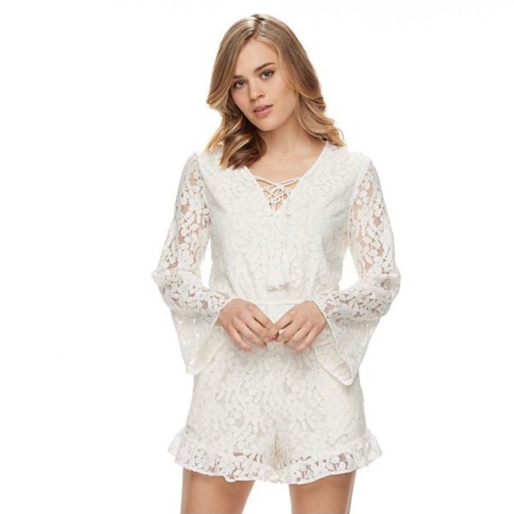 Beauty & the Beast Lace Romper sz S NWOT